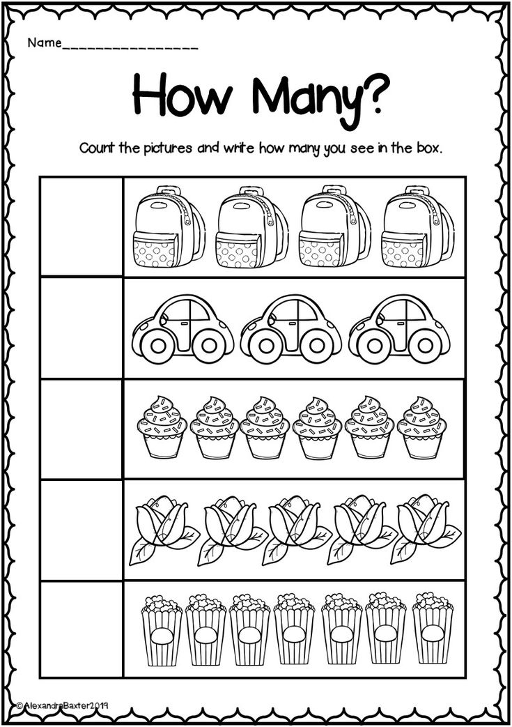 30 Counting Objects Worksheets Cut And Paste