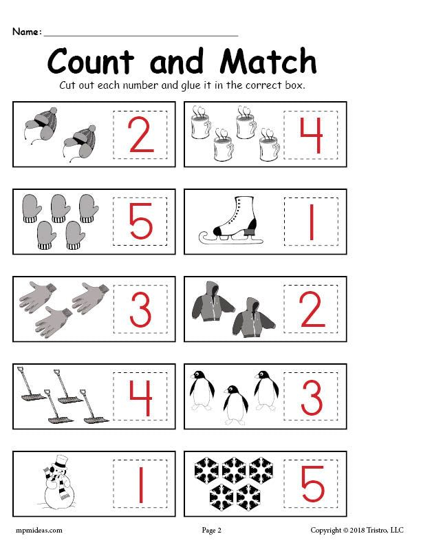 30 Counting Objects Worksheets Cut And Paste