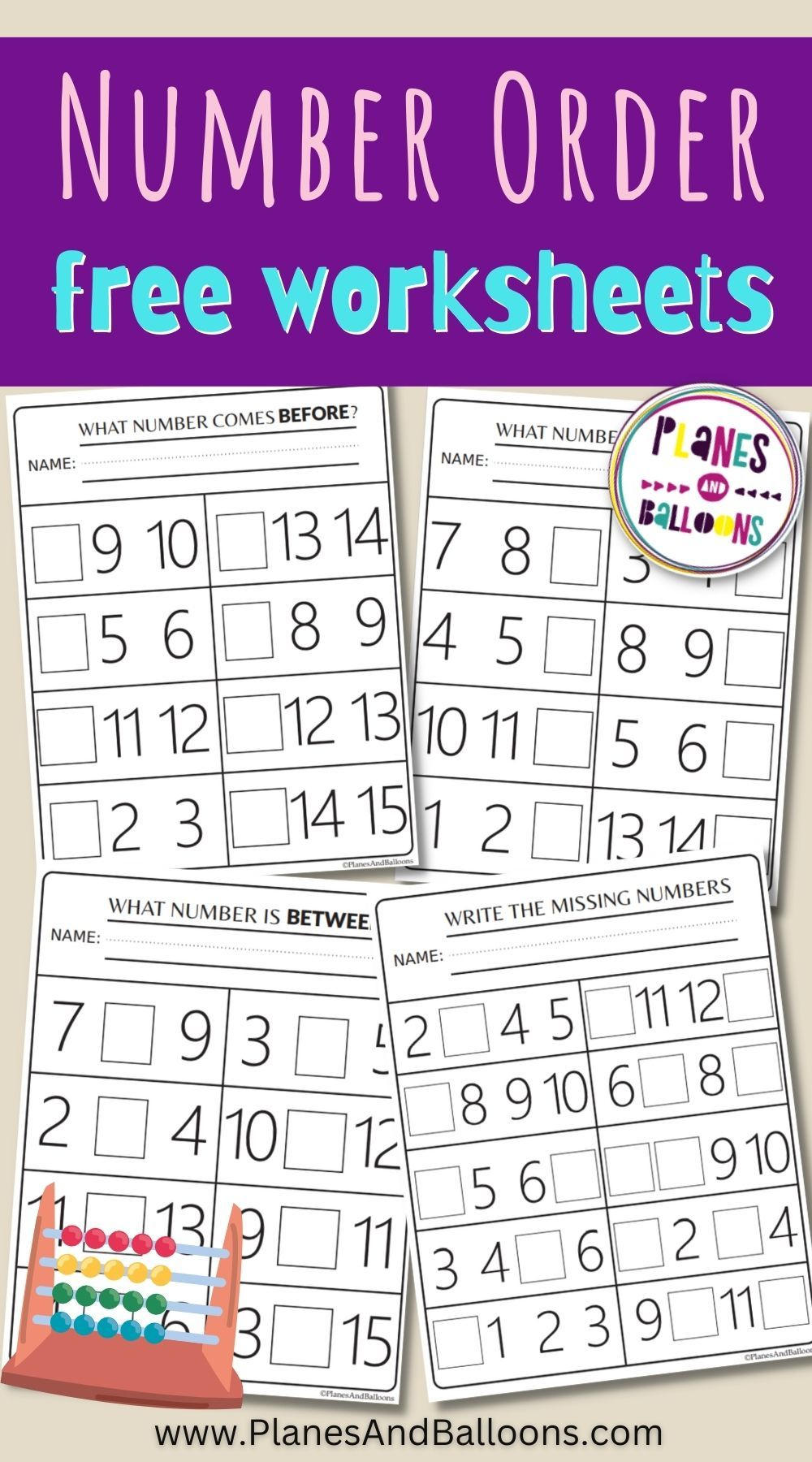 30 Counting Worksheets For Kindergarten 1-20 Number