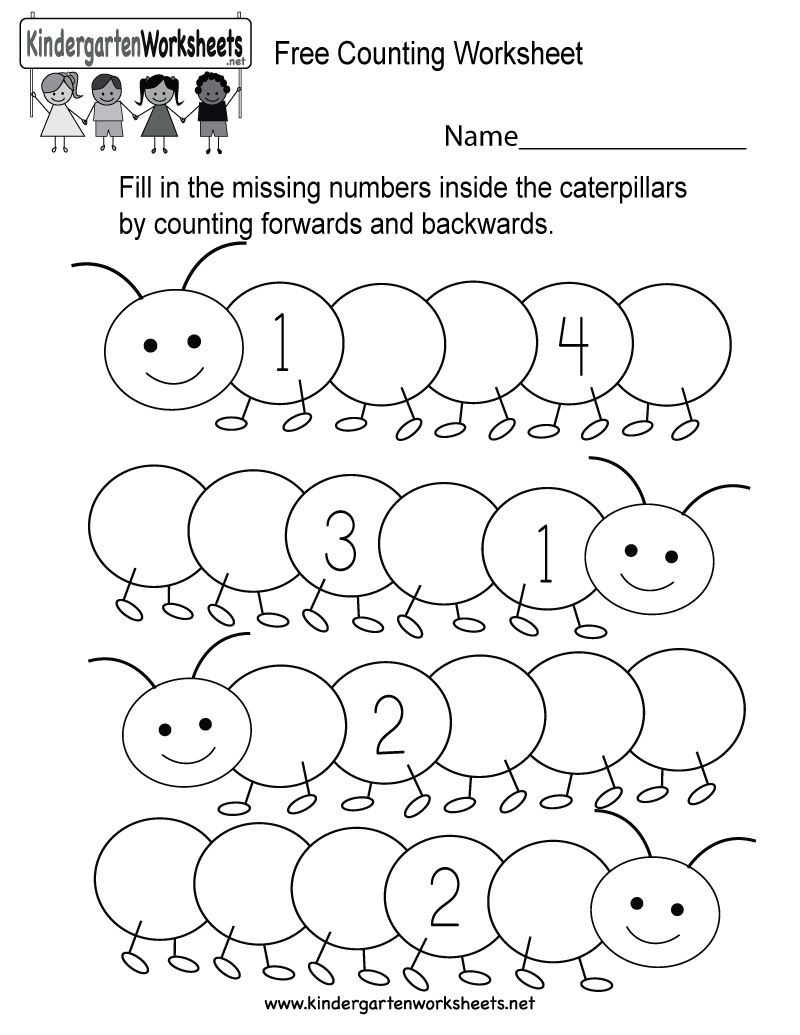 30 Counting Worksheets For Kindergarten 1-20 Number