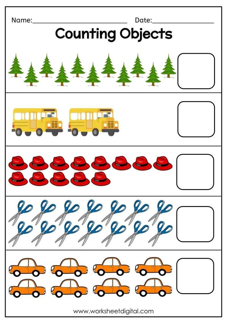 30 Counting Worksheets For Kindergarten 1-20 Number