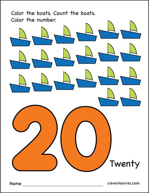 30 Counting Worksheets For Kindergarten 1-20 Number