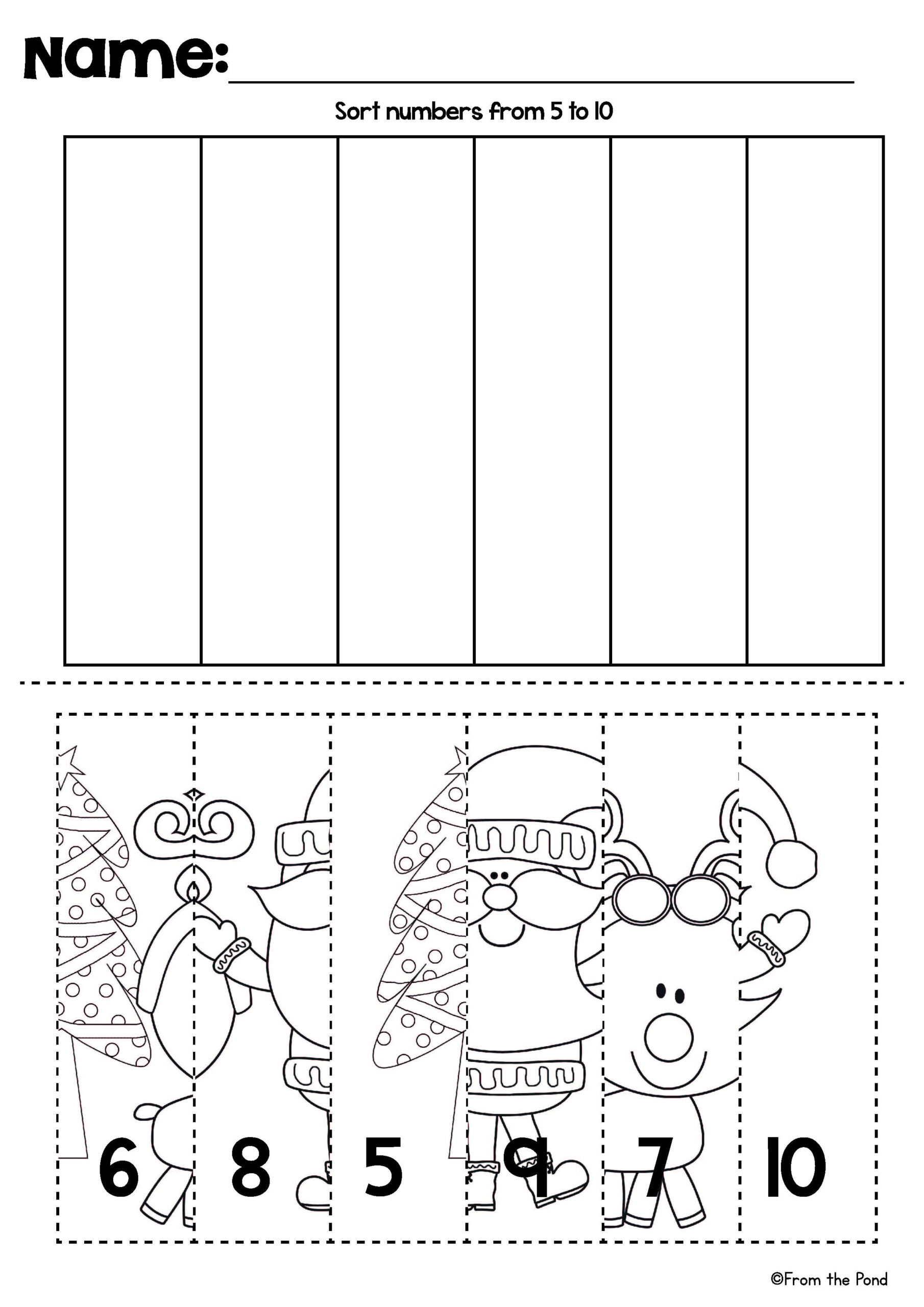 30 Cut And Paste Worksheets Numbers