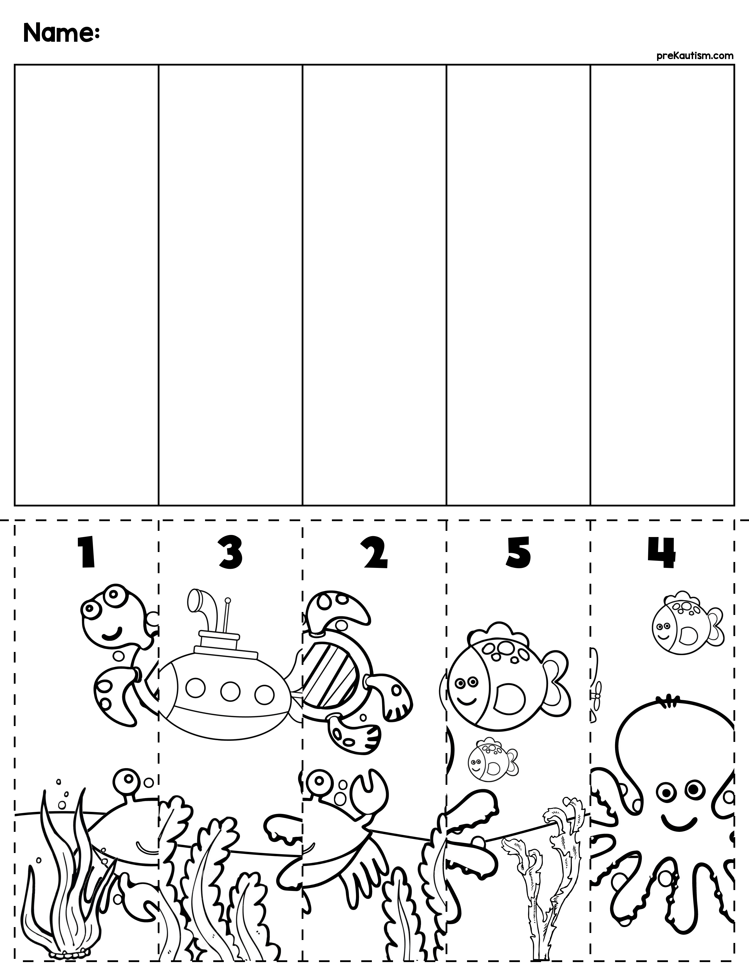 30 Cut And Paste Worksheets Numbers