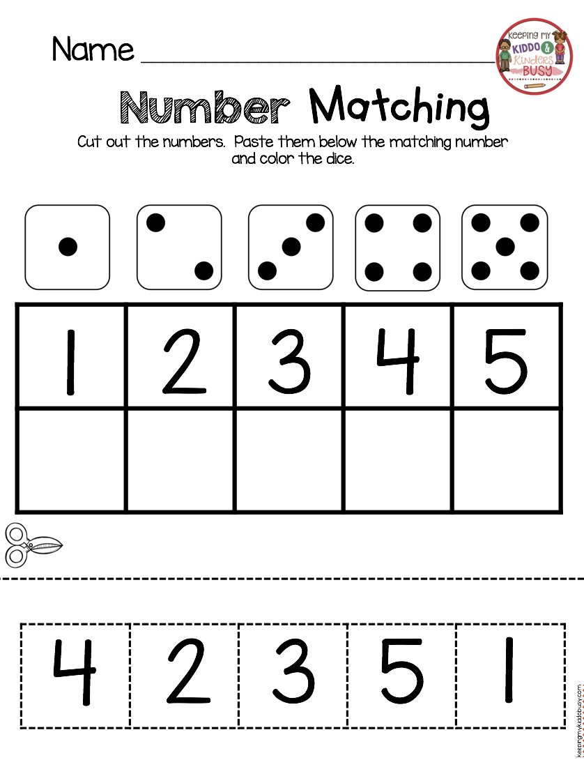 30 Cut And Paste Worksheets Numbers