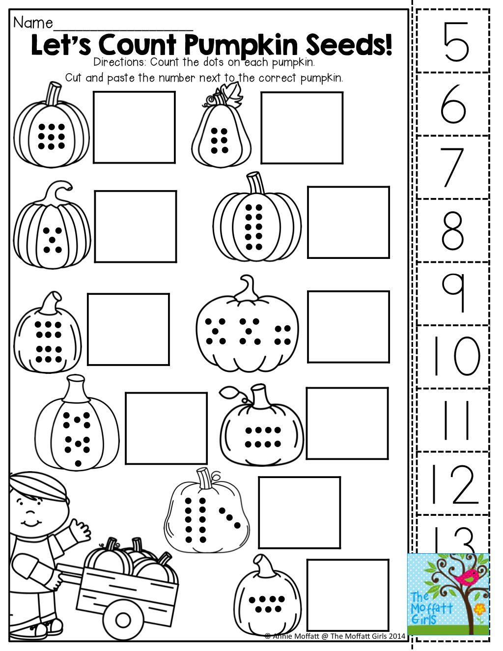 30 Cut And Paste Worksheets Numbers