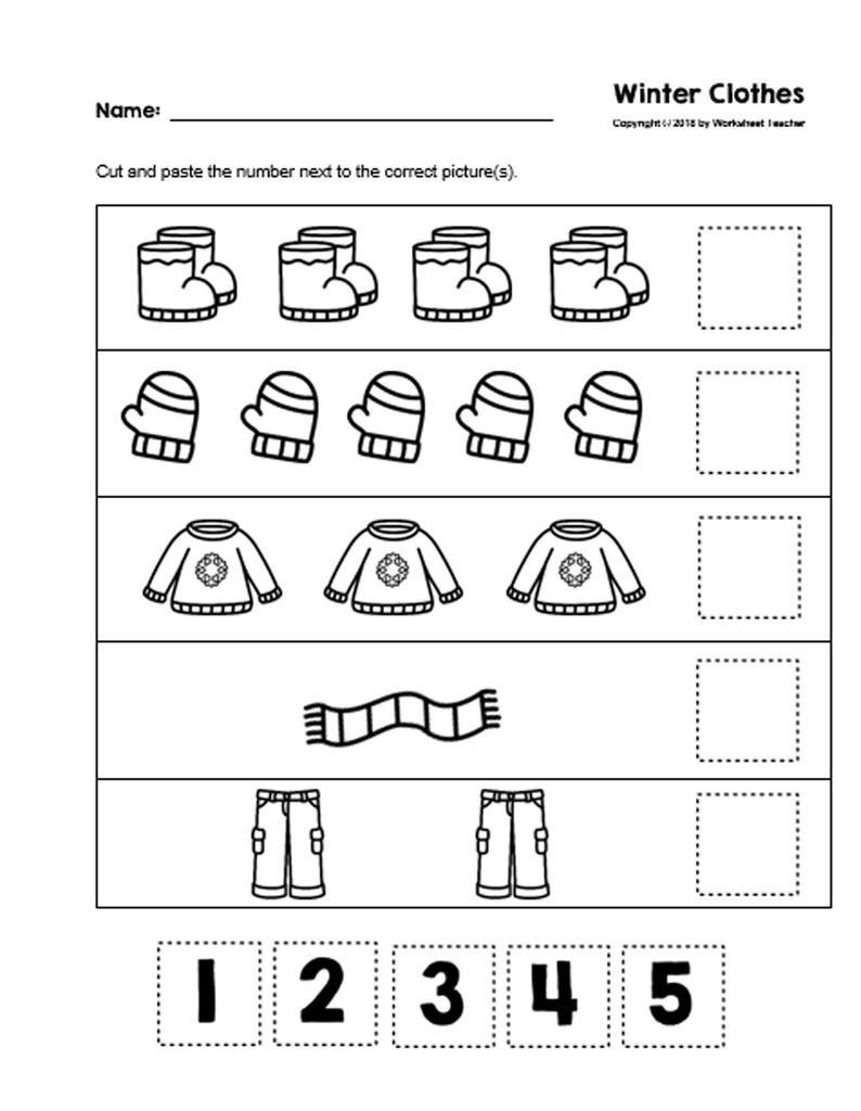 30 Cut And Paste Worksheets Numbers