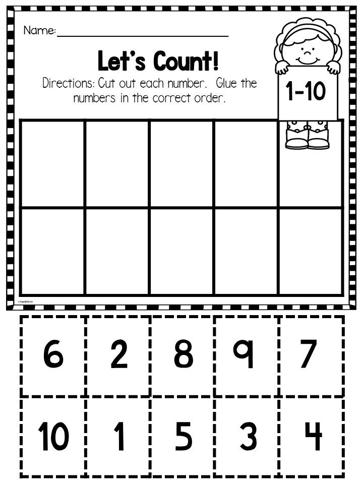 30 Cut And Paste Worksheets Numbers