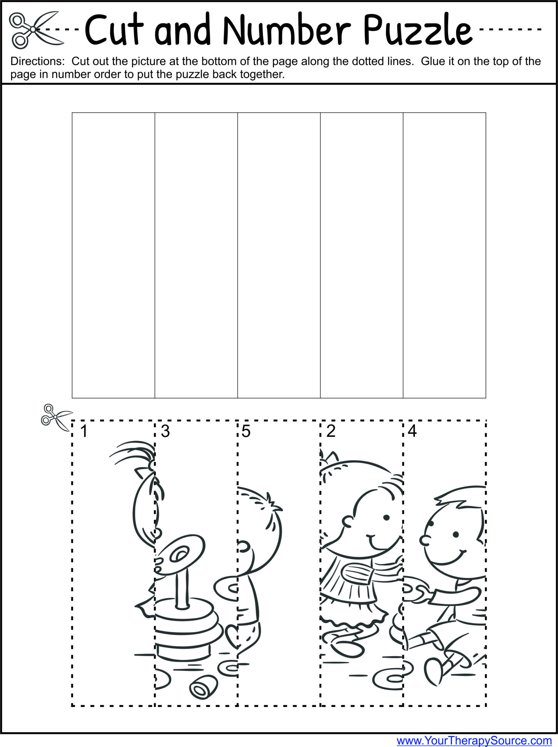 30 Cut And Paste Worksheets Numbers