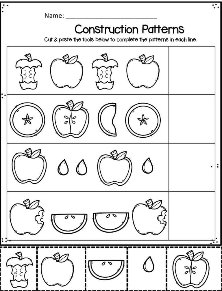 30 Cut And Paste Worksheets Preschool Math