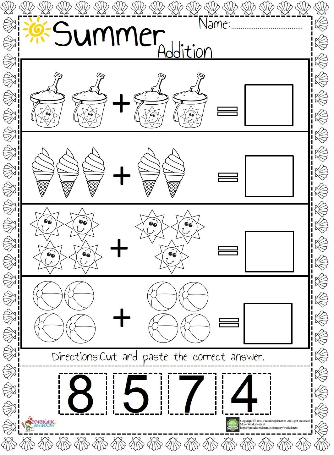 30 Cut And Paste Worksheets Preschool Math