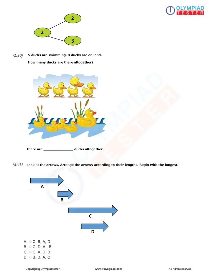 30 English Olympiad Worksheets Grade 1