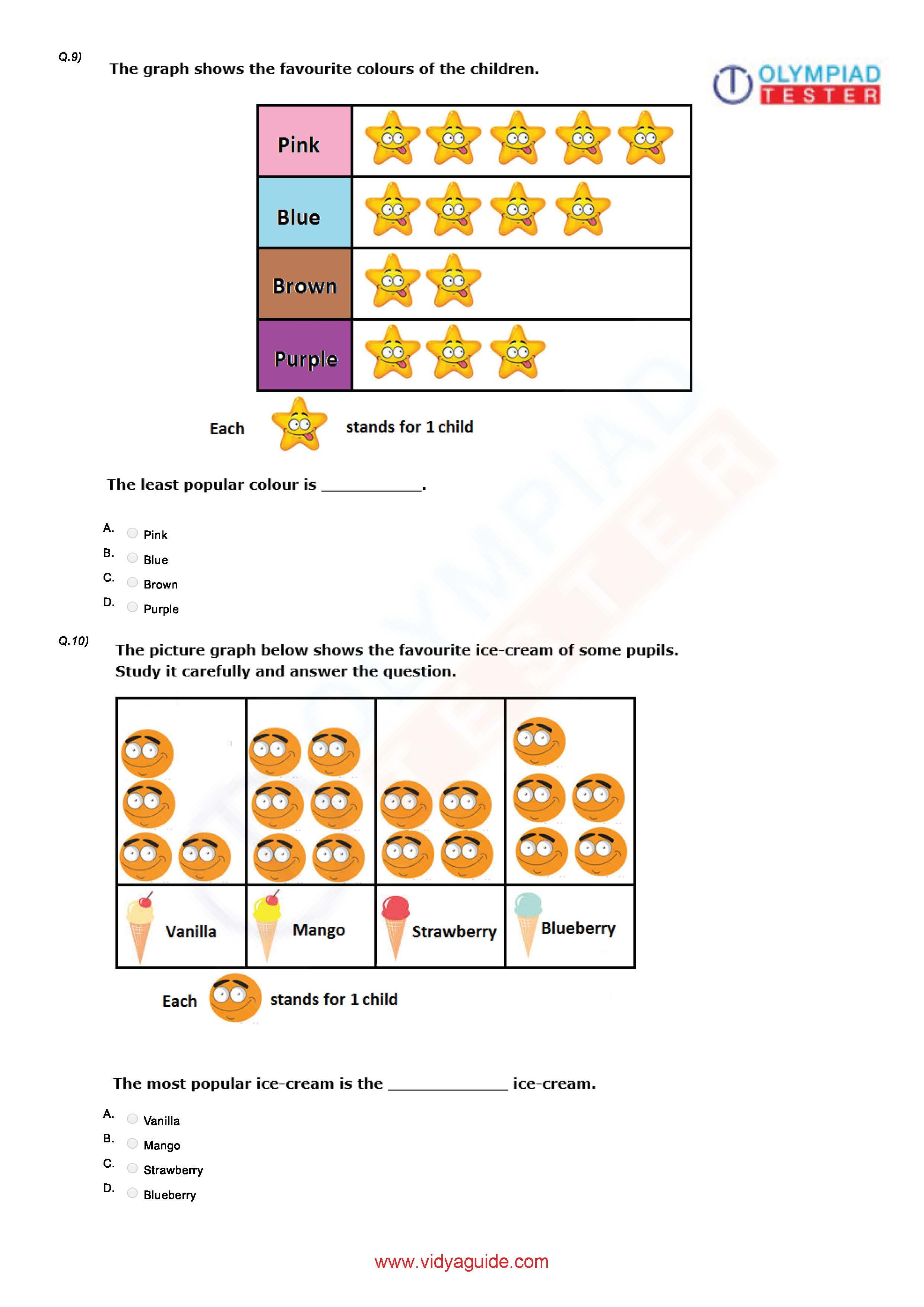 30 English Olympiad Worksheets Grade 1