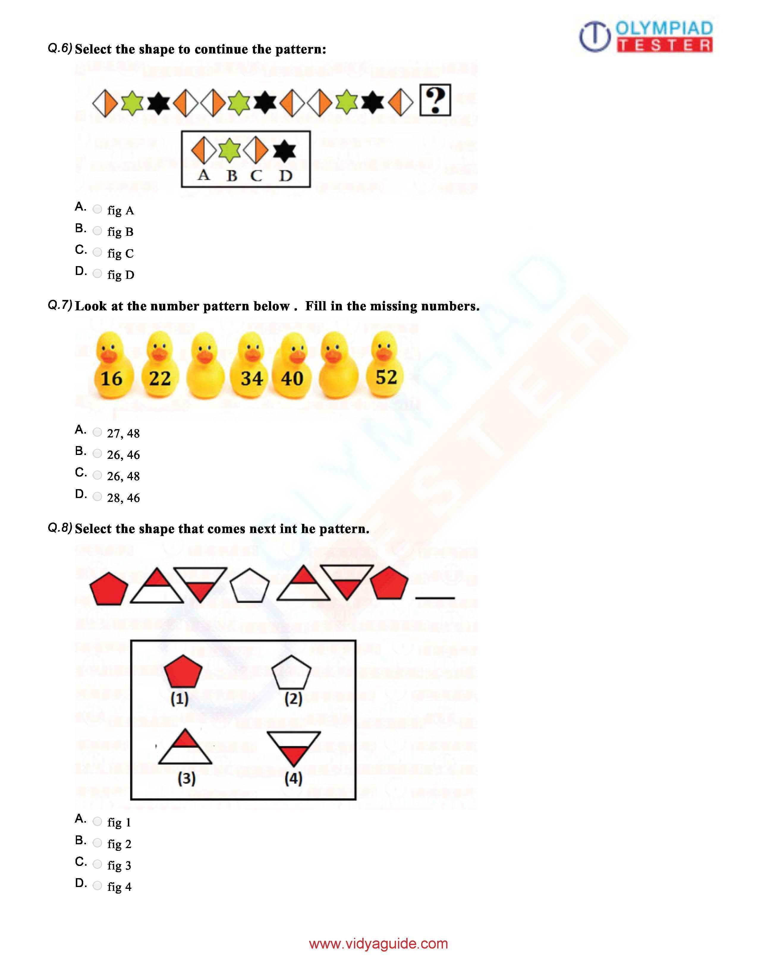 30 English Olympiad Worksheets Grade 1