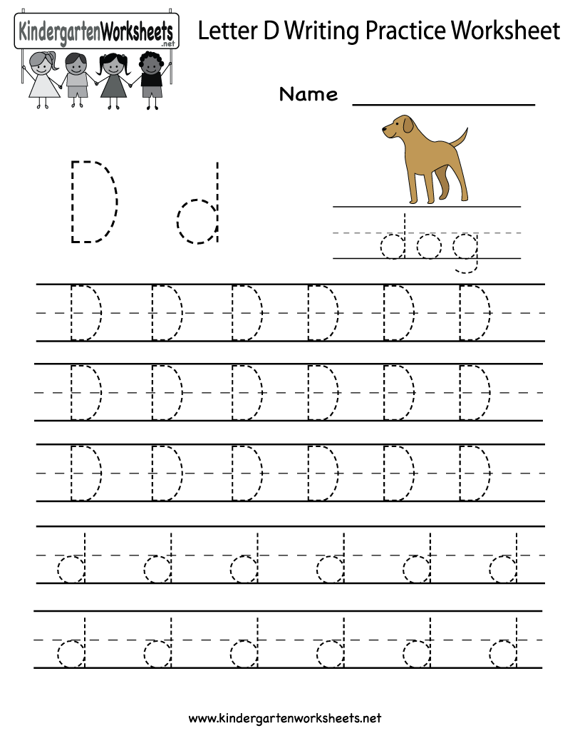 30 English Worksheets For Kindergarten On Alphabet D