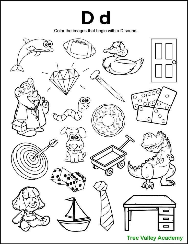 30 English Worksheets For Kindergarten On Alphabet D