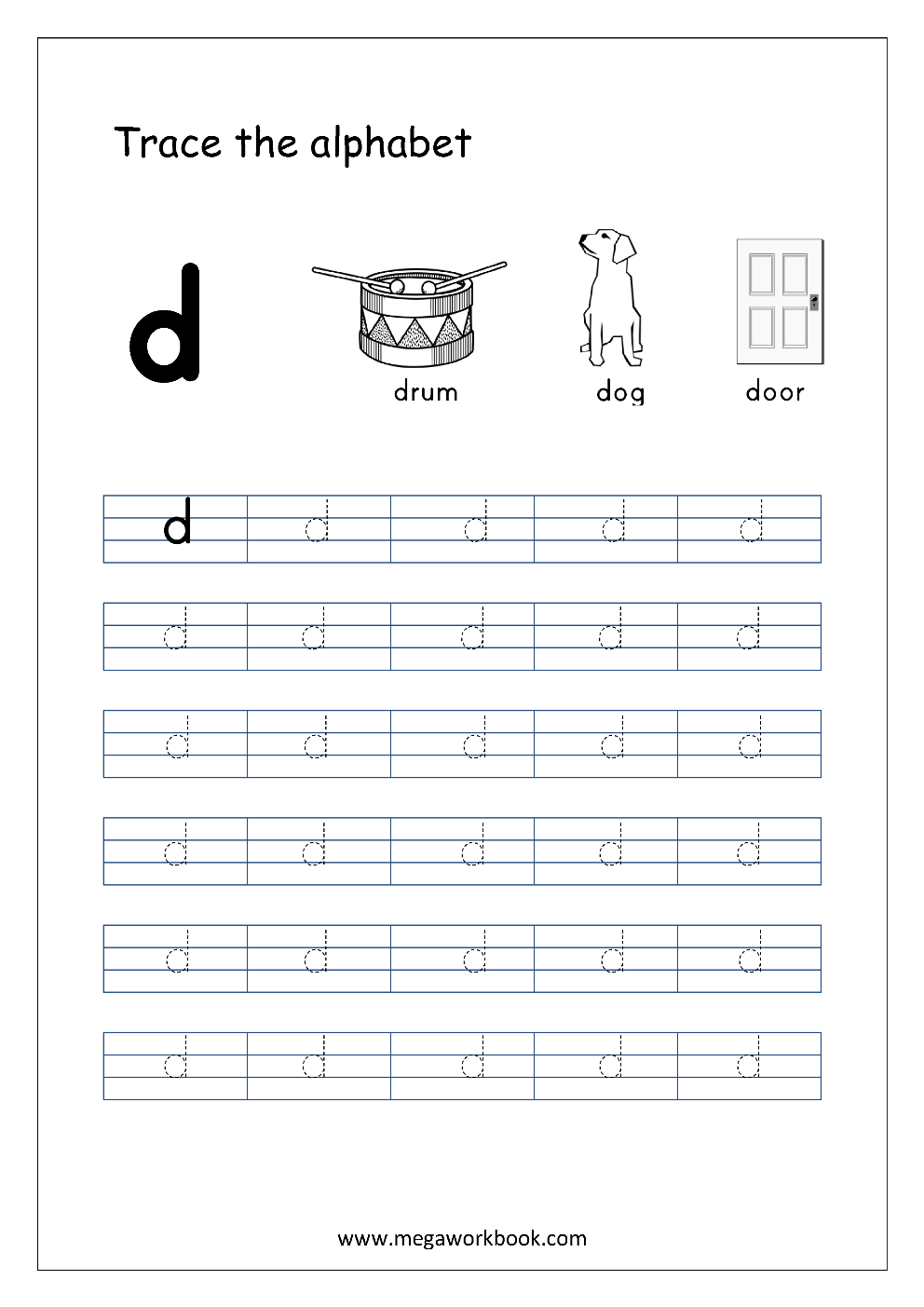 30 English Worksheets For Kindergarten On Alphabet D