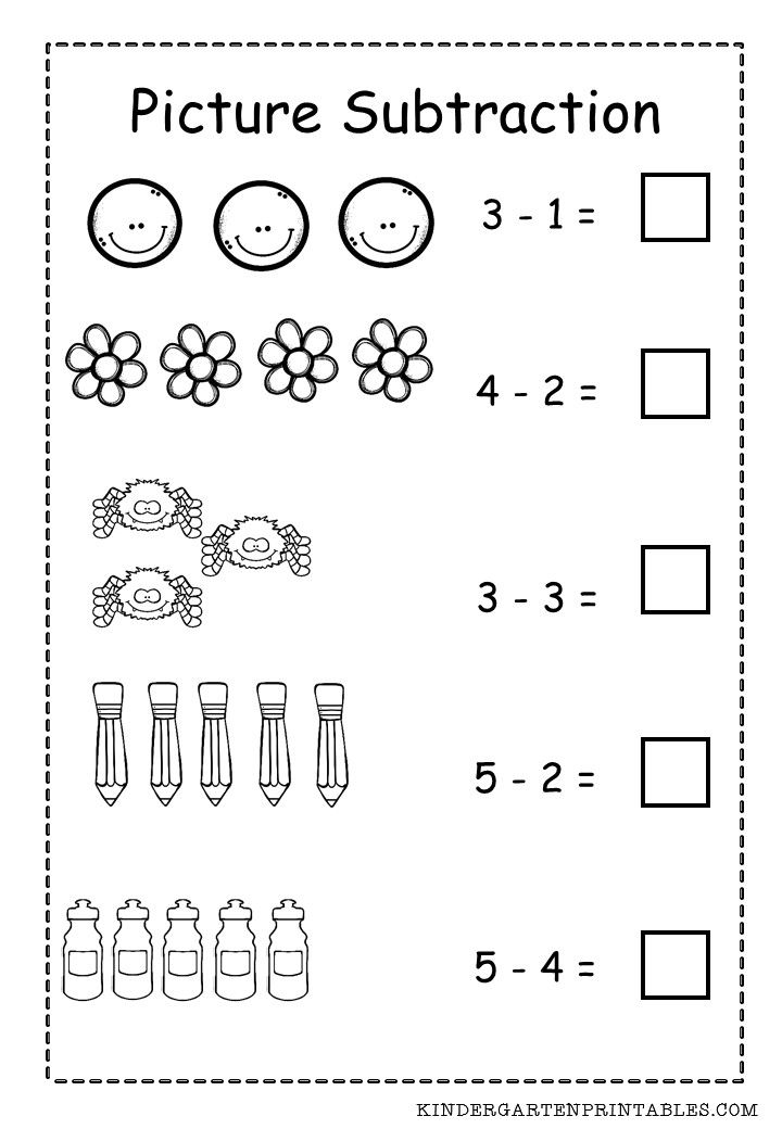 30 Fun Subtraction Worksheets For Kindergarten