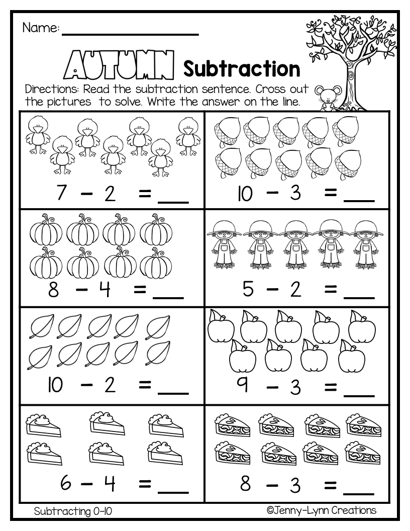 30 Fun Subtraction Worksheets For Kindergarten