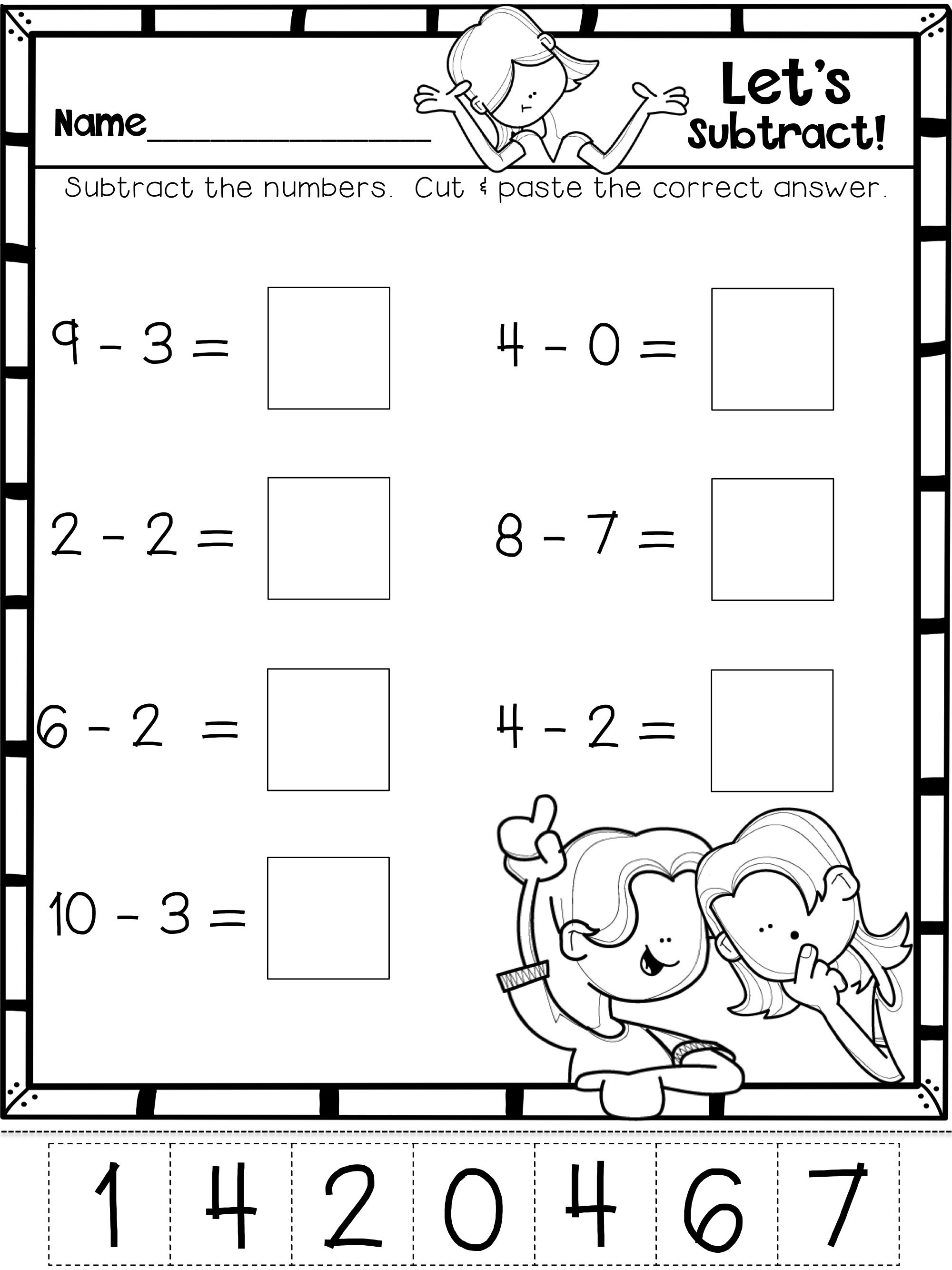 30 Fun Subtraction Worksheets For Kindergarten