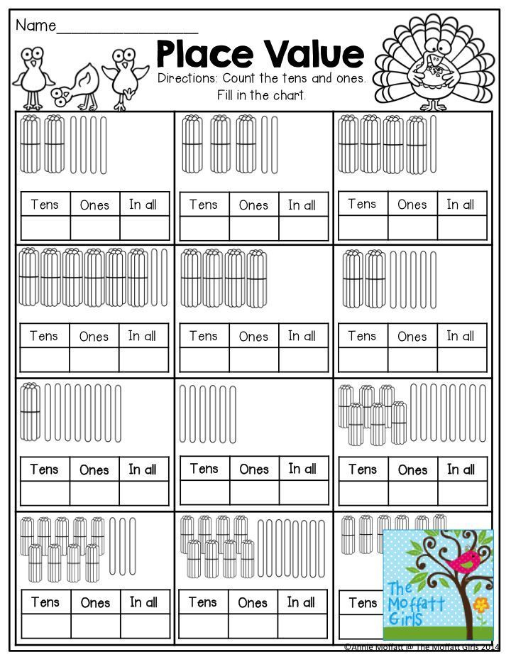 30 Grade 1 Math Worksheets Tens And Ones