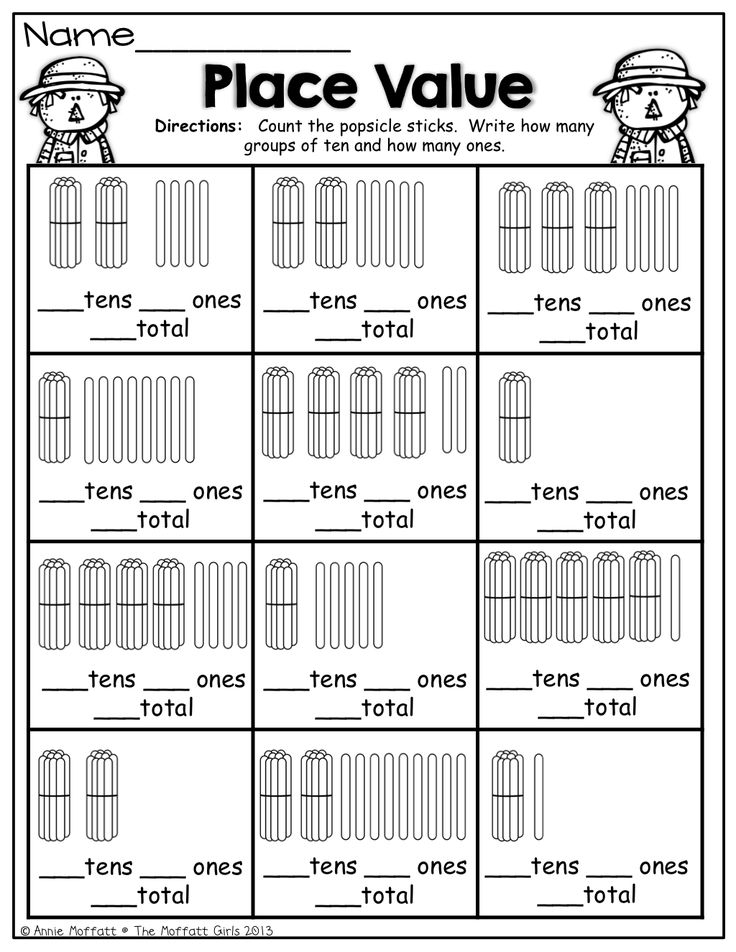 30 Grade 1 Math Worksheets Tens And Ones