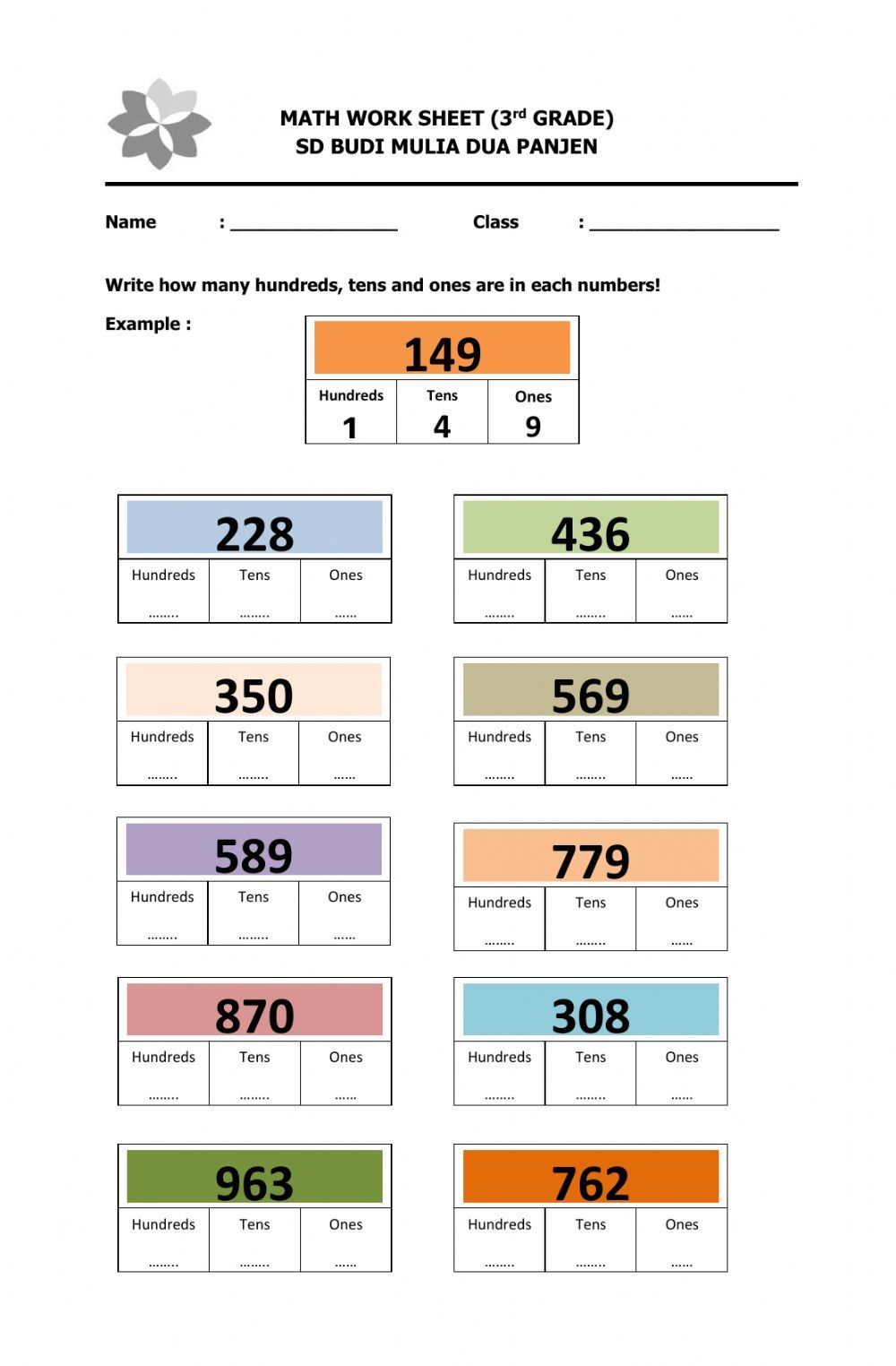 30 Grade 1 Math Worksheets Tens And Ones