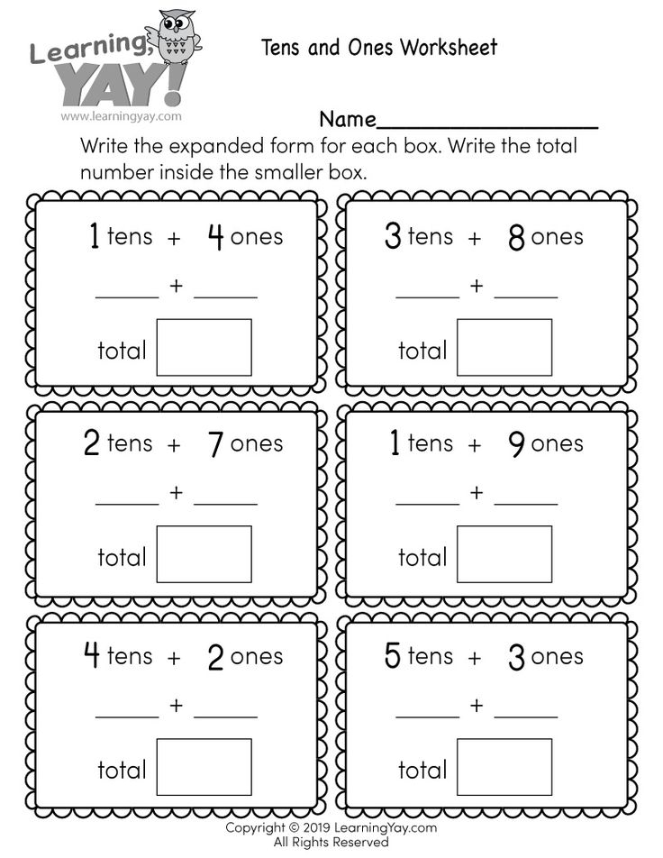 30 Grade 1 Math Worksheets Tens And Ones