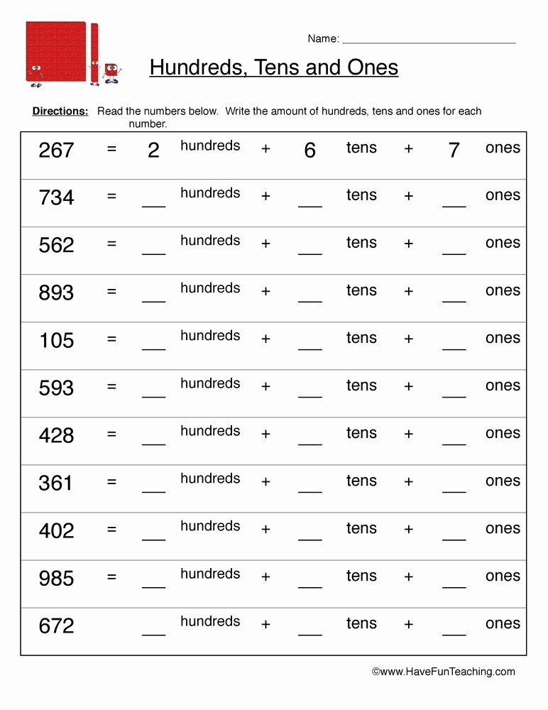 30 Grade 1 Math Worksheets Tens And Ones