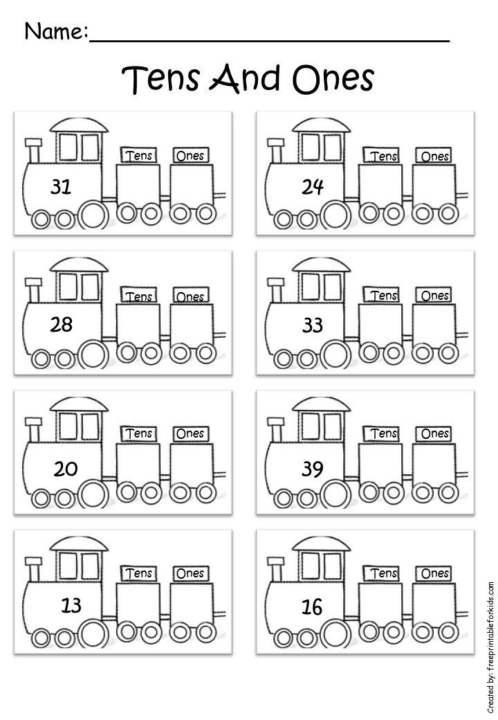 30 Grade 1 Math Worksheets Tens And Ones