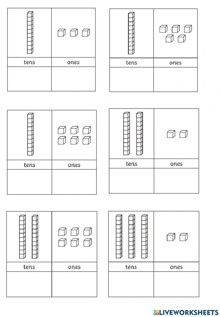 30 Grade 1 Math Worksheets Tens And Ones