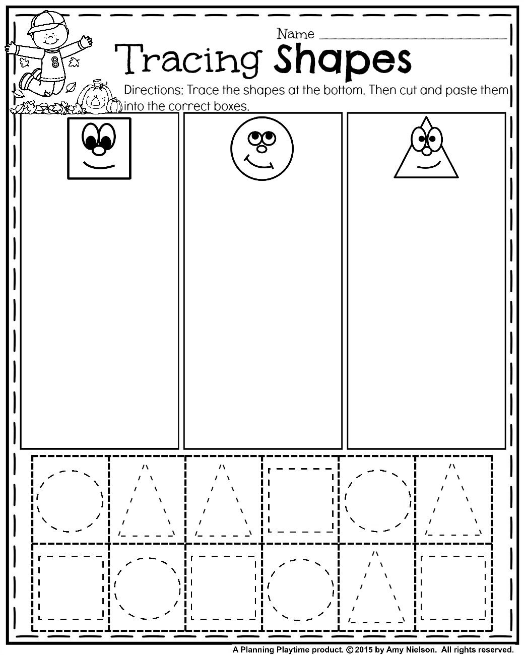 30 Kids Worksheets Preschool Cut And Paste