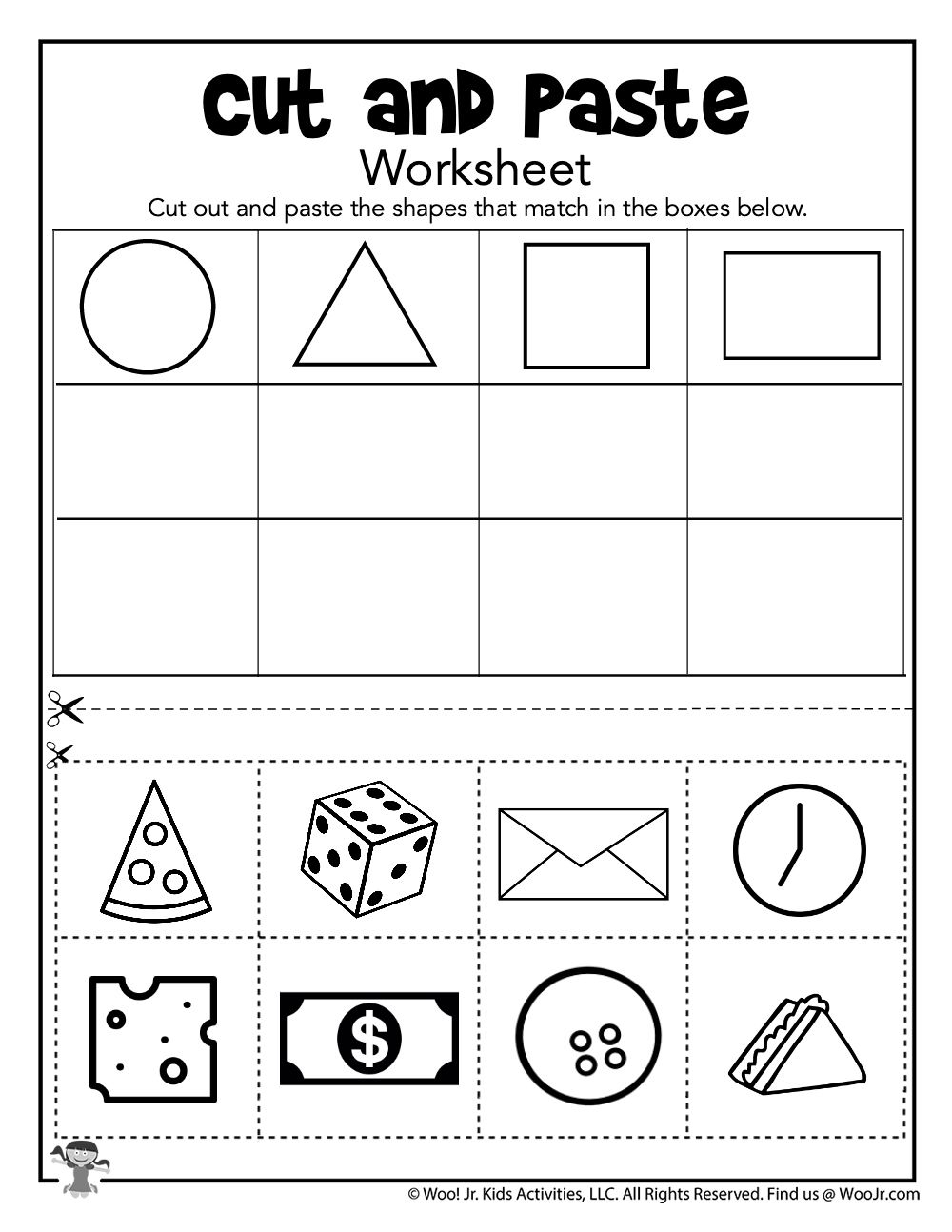 30 Kids Worksheets Preschool Cut And Paste