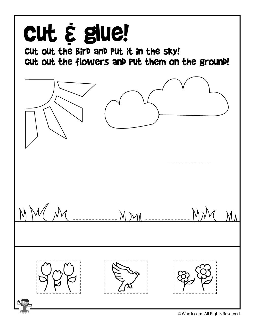 30 Kids Worksheets Preschool Cut And Paste