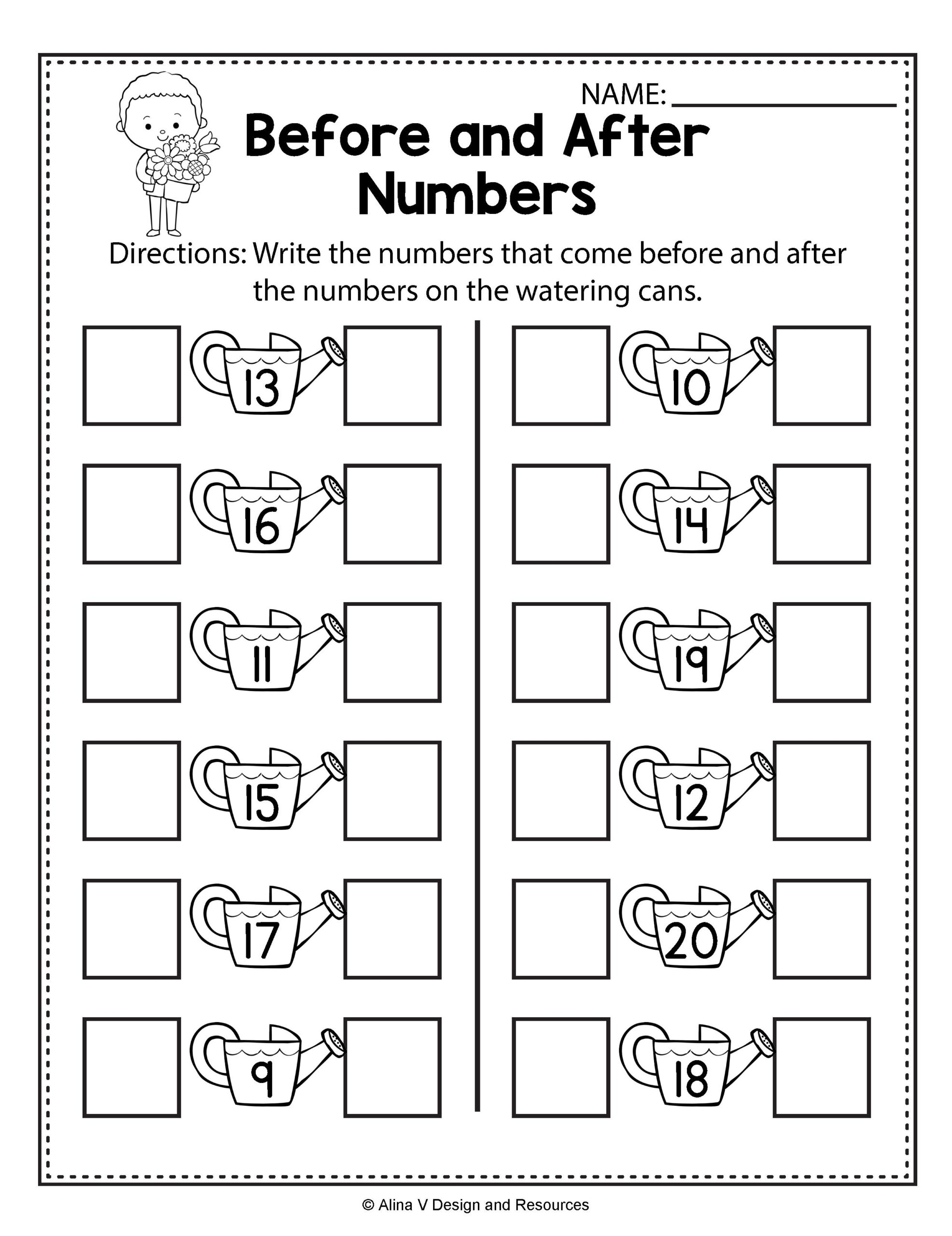 30 Kindergarten Math Worksheets What Comes After