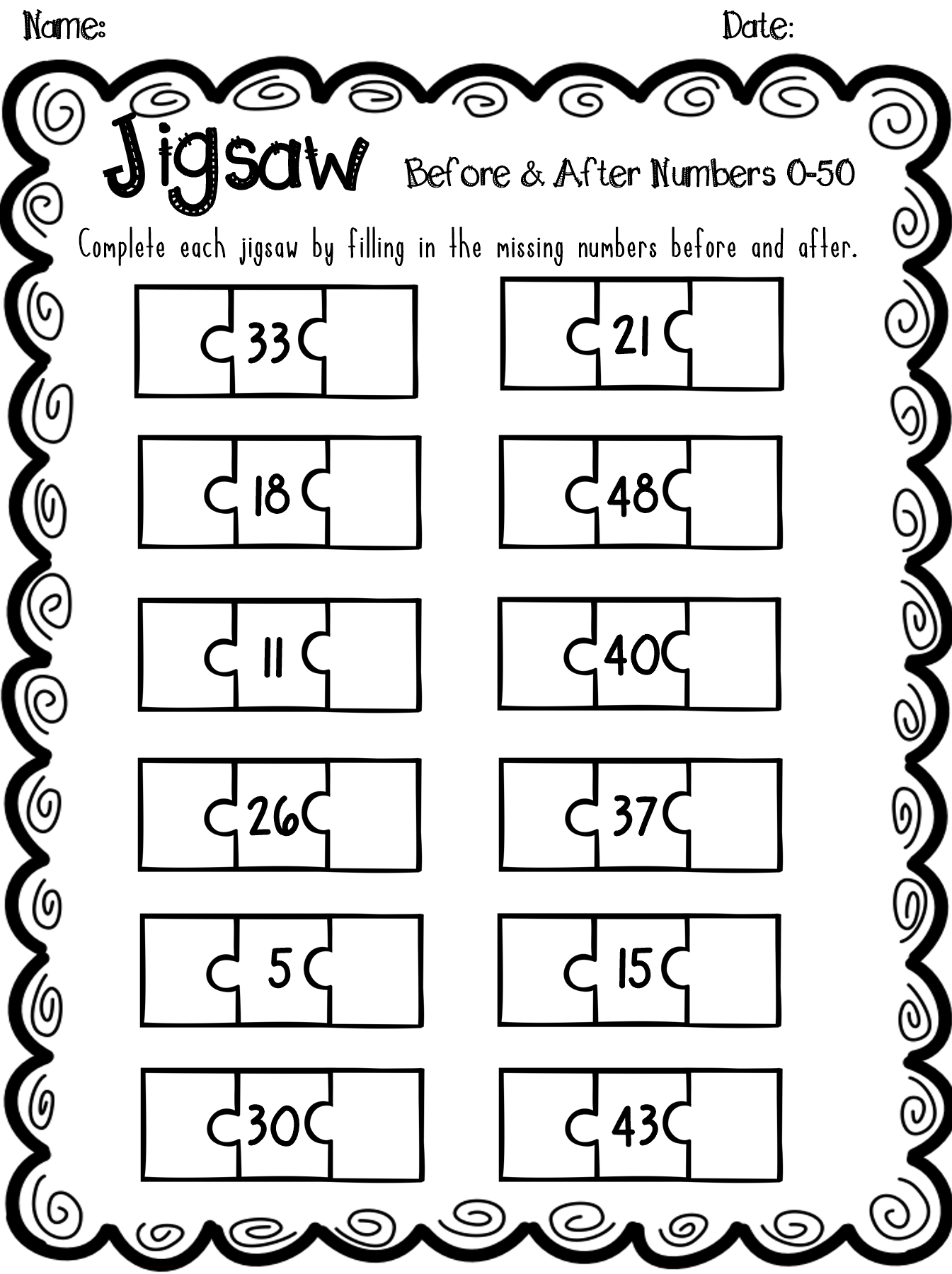 30 Kindergarten Math Worksheets What Comes After