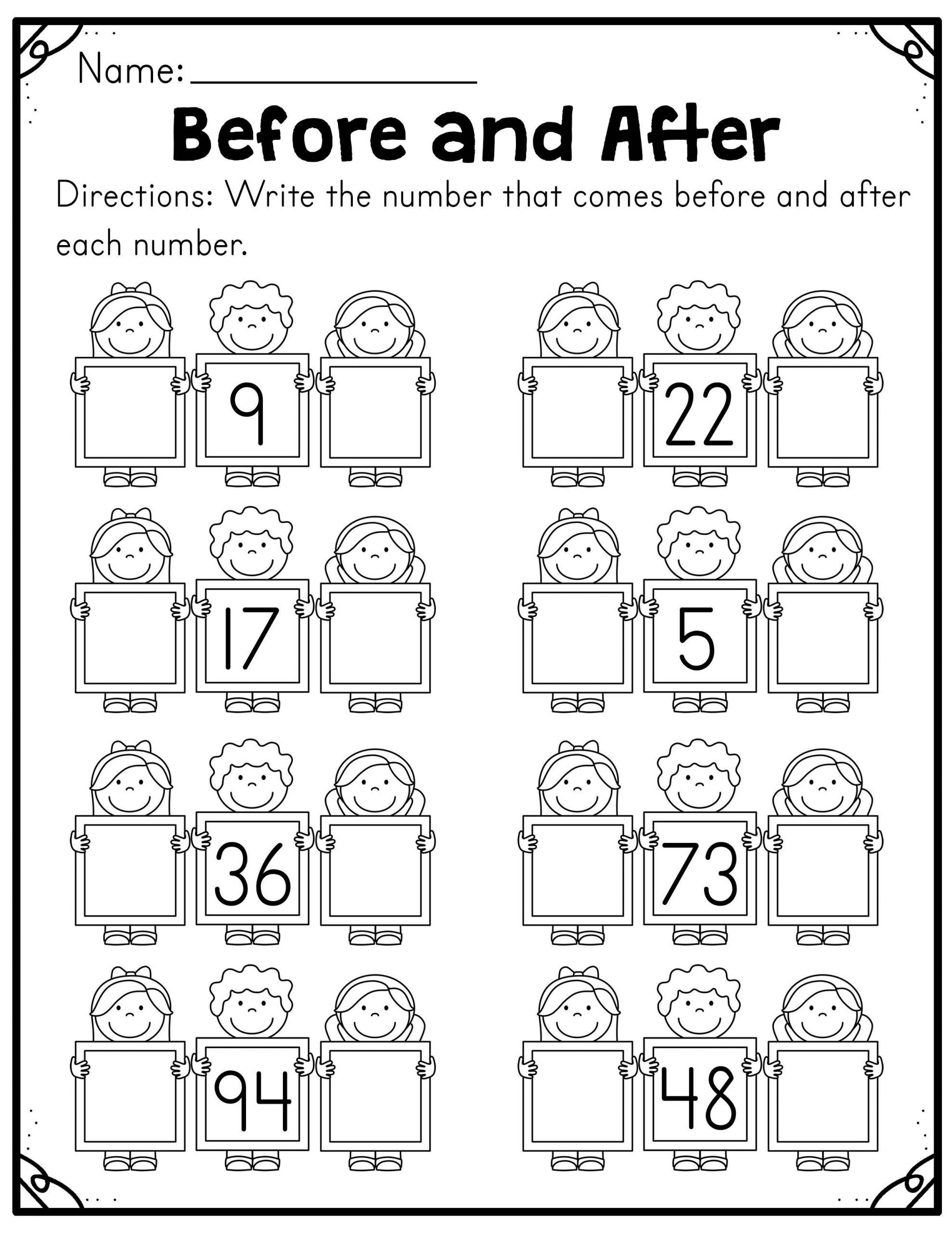 30 Kindergarten Math Worksheets What Comes After