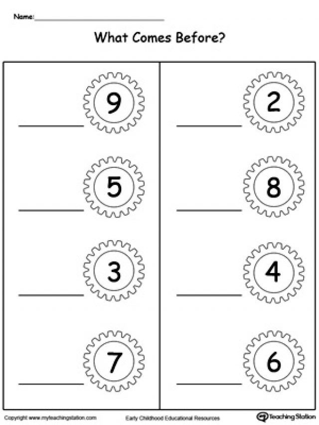 30 Kindergarten Math Worksheets What Comes After