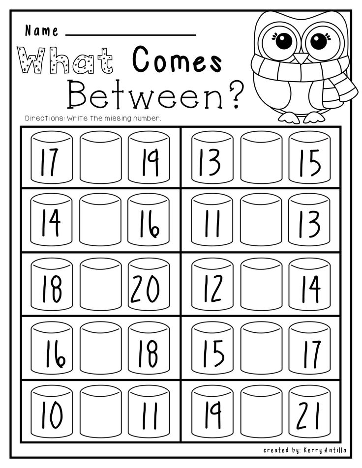 30 Kindergarten Math Worksheets What Comes After