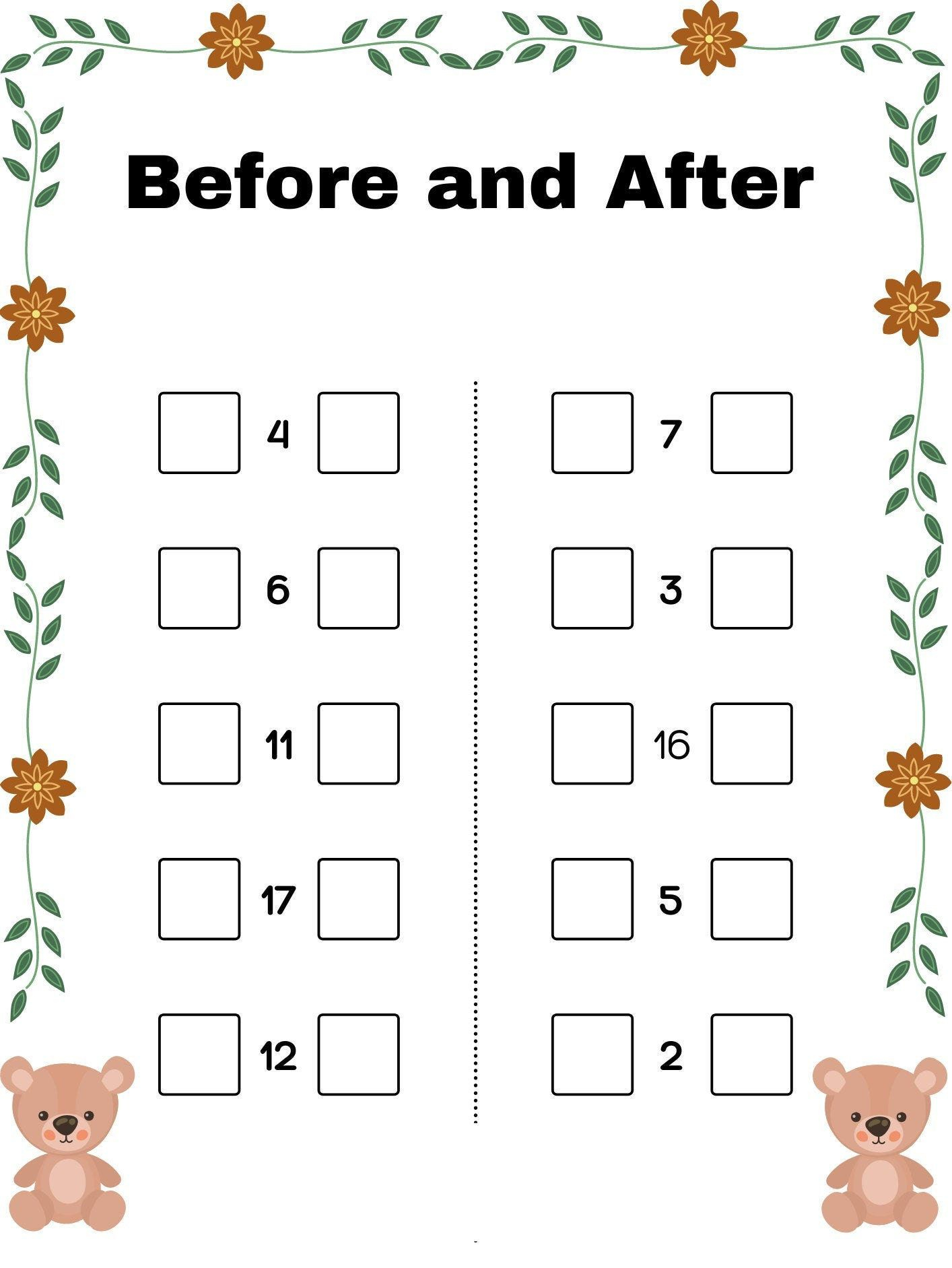 30 Kindergarten Math Worksheets What Comes After