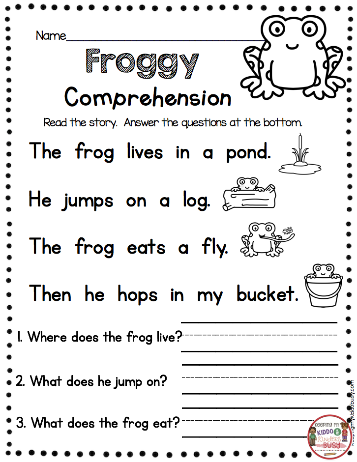 30 Kindergarten Reading Worksheets First Grade