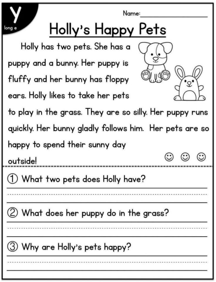 30 Kindergarten Reading Worksheets First Grade