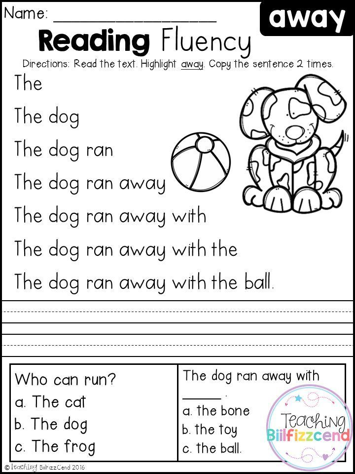 30 Kindergarten Reading Worksheets First Grade