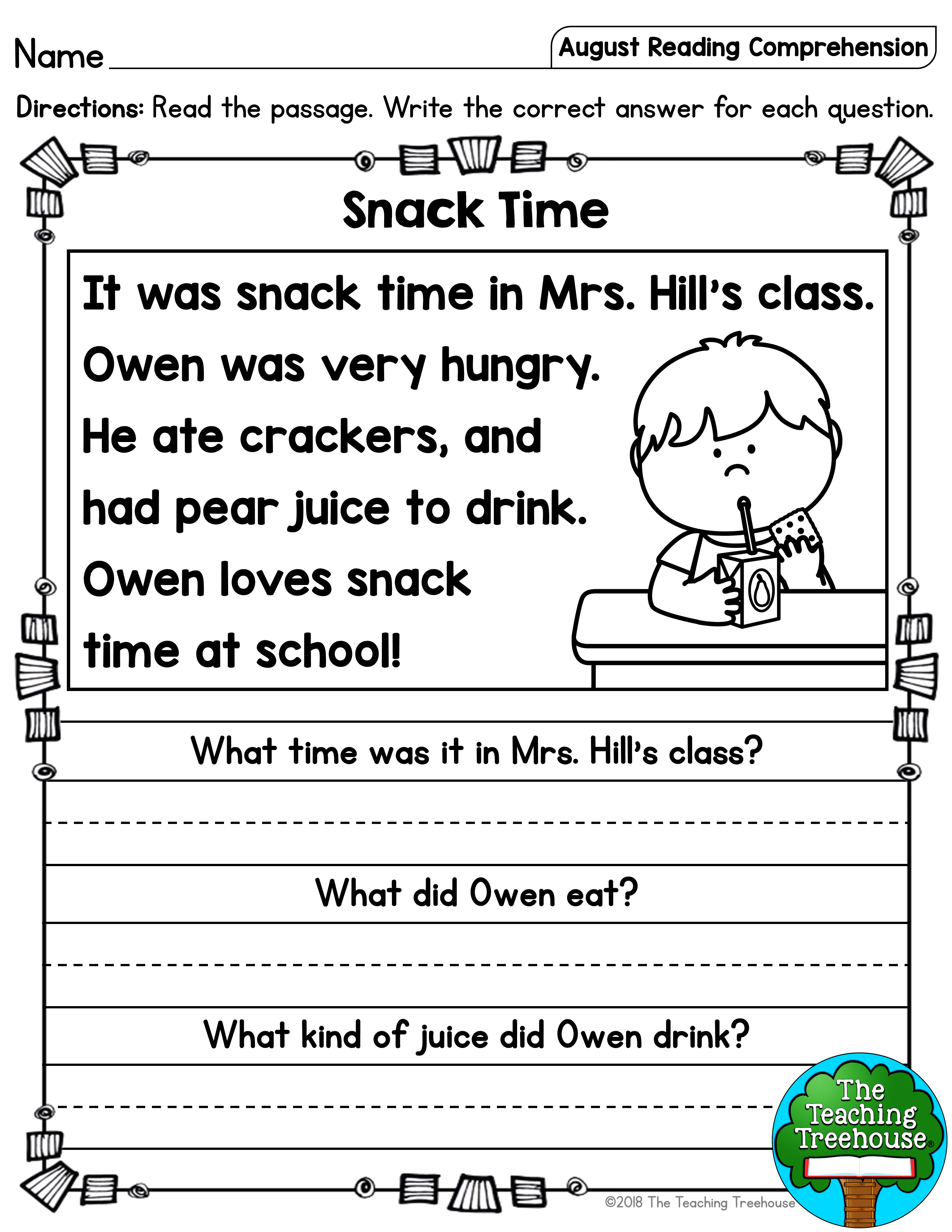 30 Kindergarten Reading Worksheets First Grade