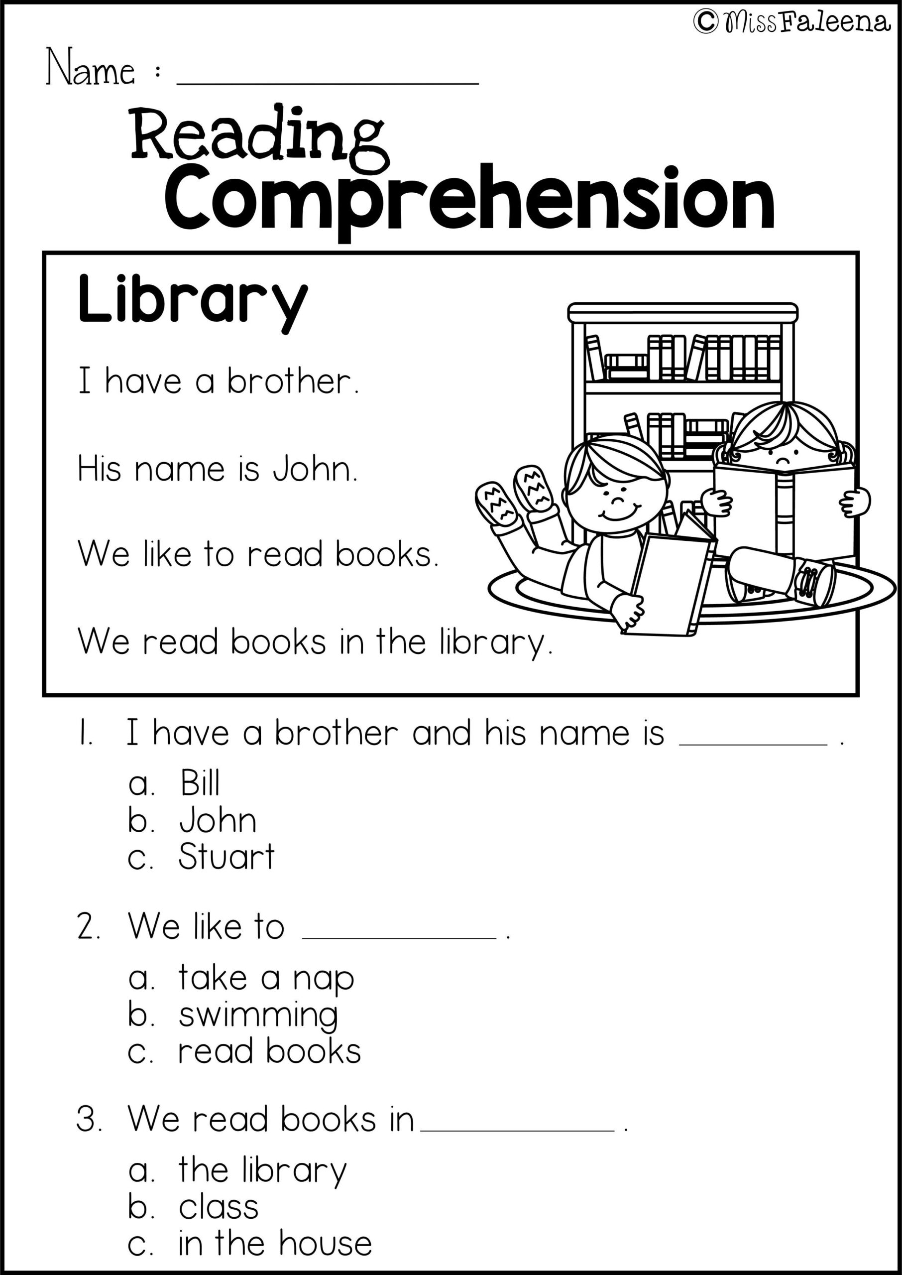 30 Kindergarten Reading Worksheets First Grade