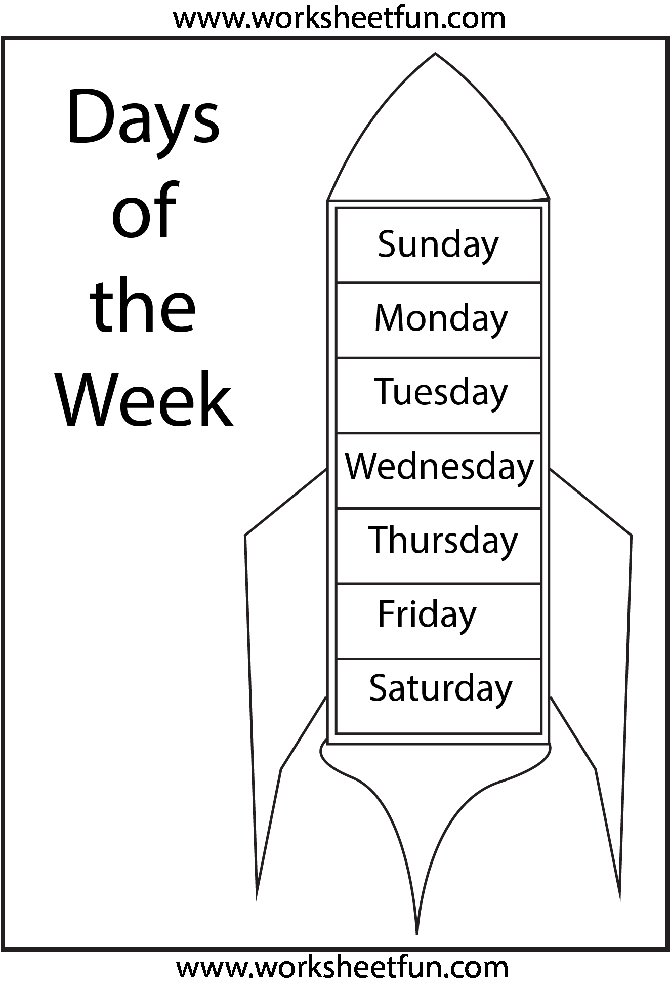 30 Kindergarten Worksheets Days Of The Week