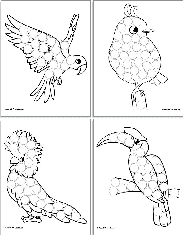 30 Kindergarten Worksheets On Birds