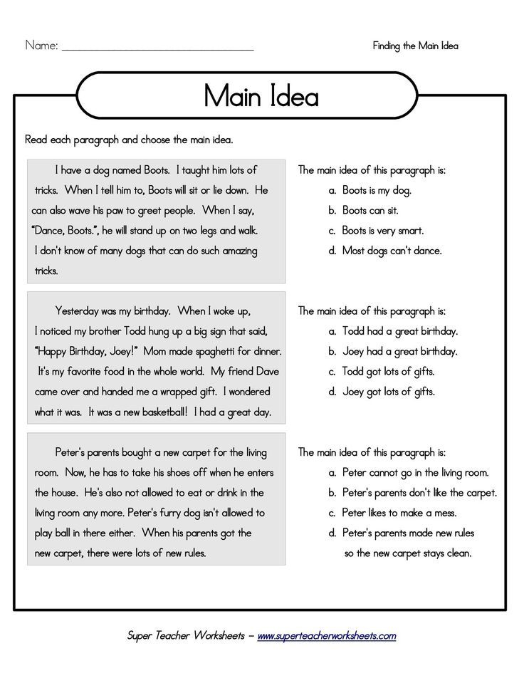 30 Main Idea Worksheets 2Nd Grade Free