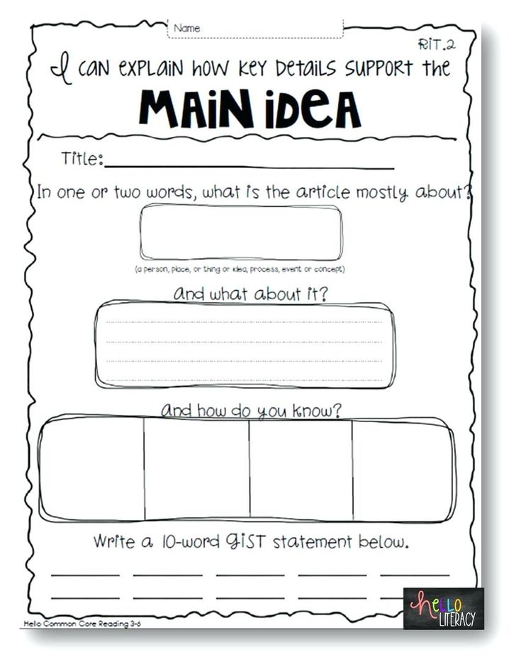 30 Main Idea Worksheets 2Nd Grade Free