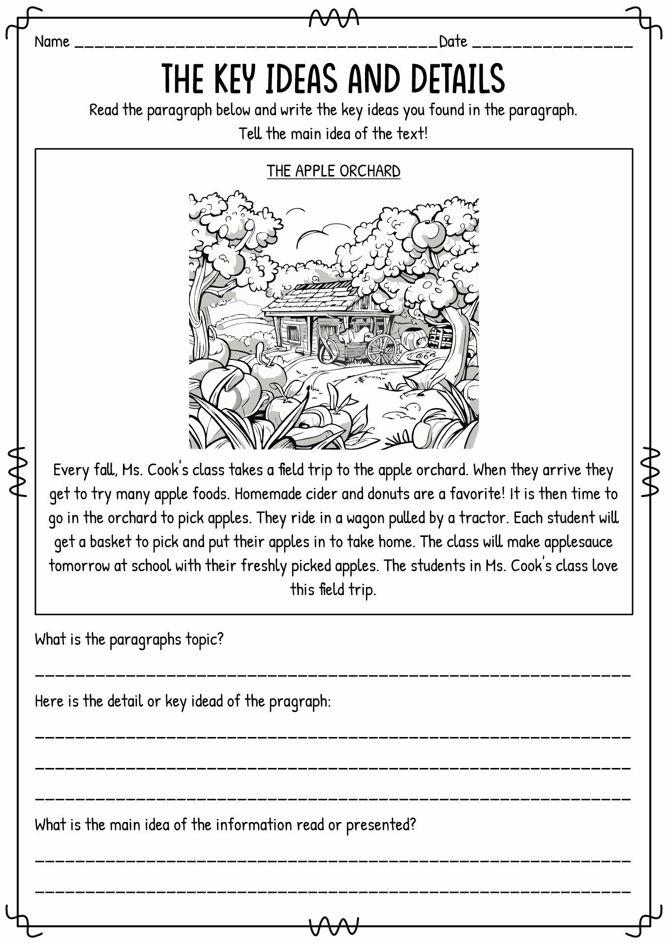 30 Main Idea Worksheets 2Nd Grade Free